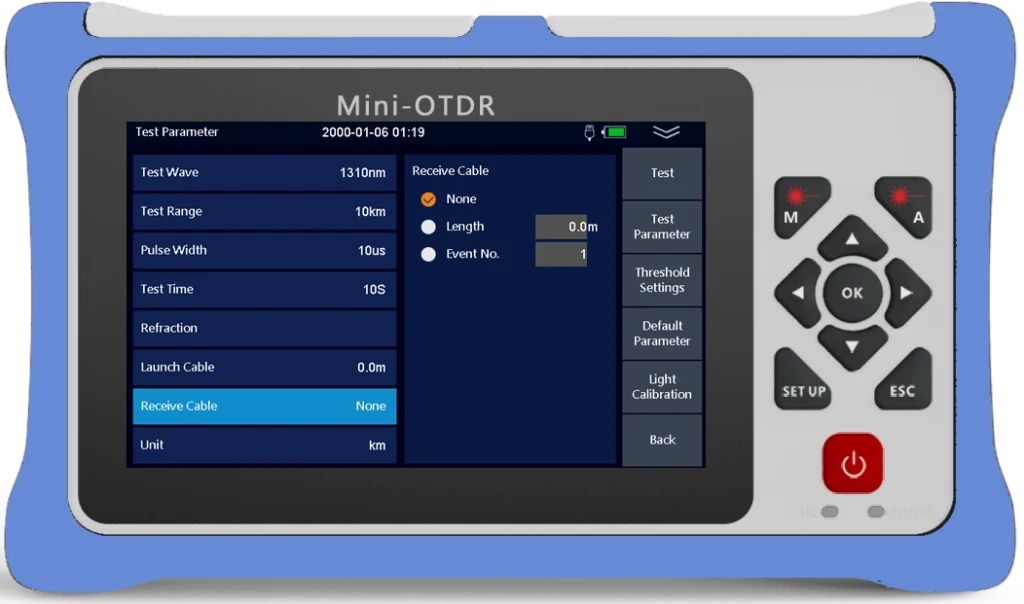 980RTC 미니 OTDR 광 시간 영역 반사 측정기