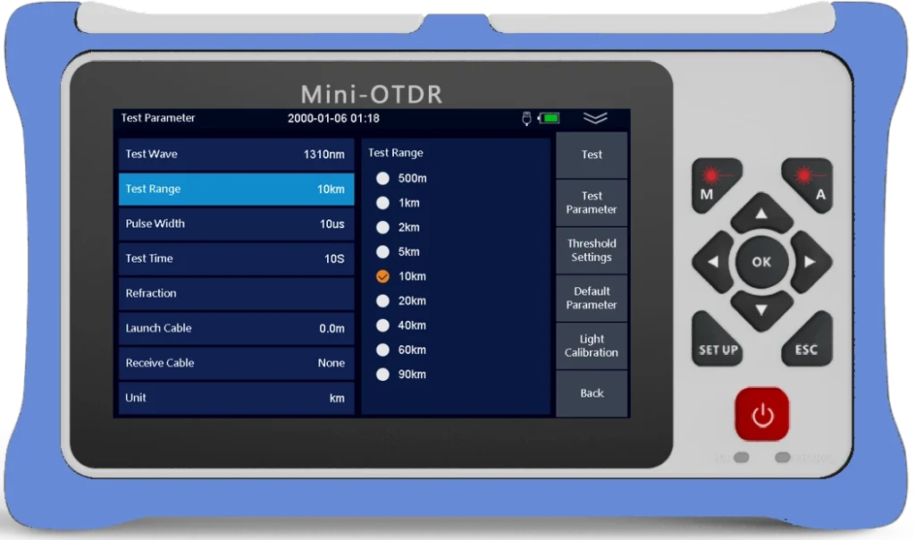 980RTC 미니 OTDR 광섬유 테스트 장비