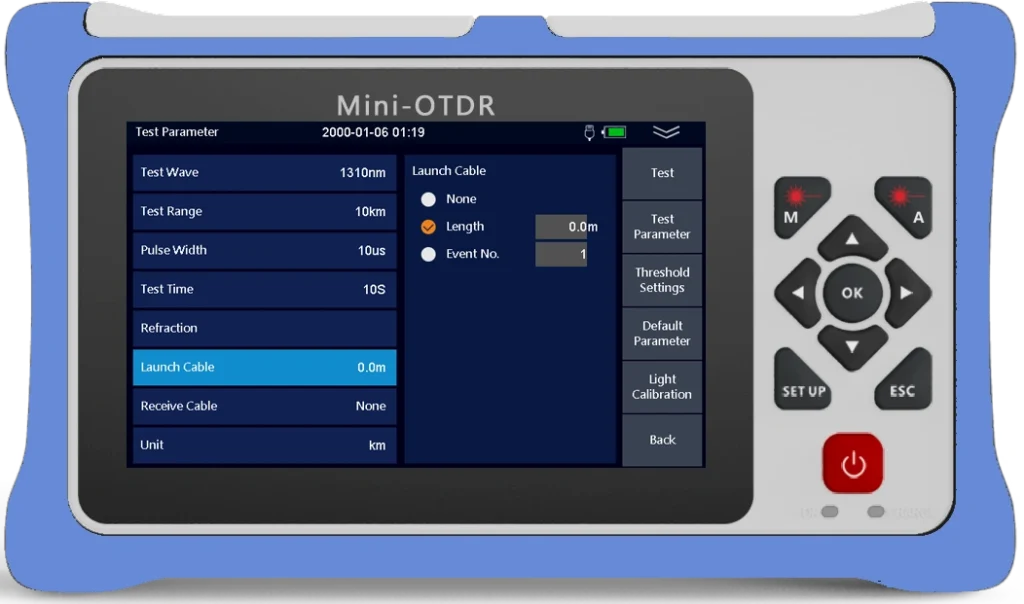 980RTC 미니 OTDR 광섬유 측정 장비