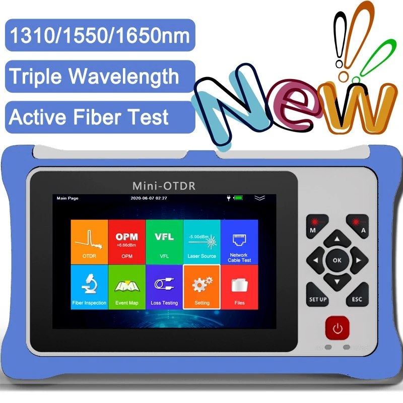 980RTC 미니 OTDR 3파장 광섬유 테스트기