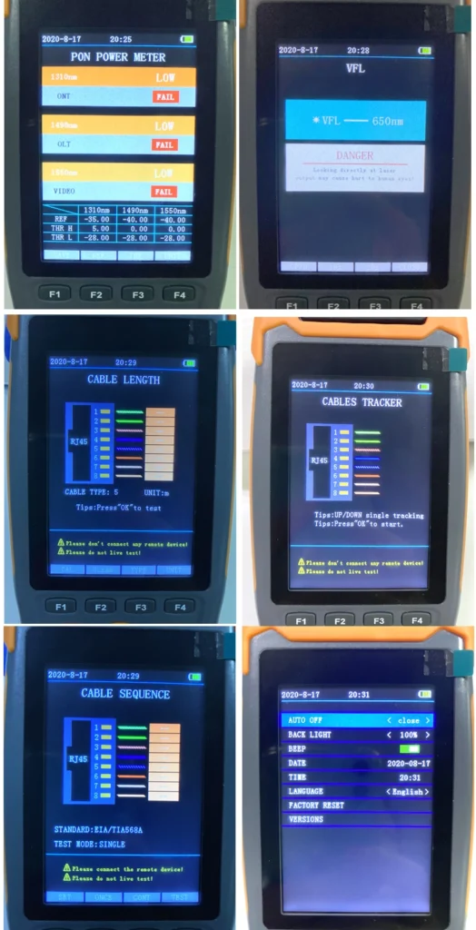 광 PON 파워 미터 FF-3214 VFL RJ45