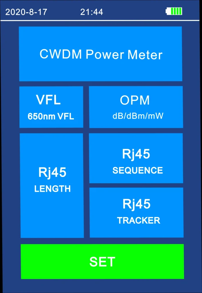 FF-3225 CWDM 광파워미터 VFL RJ45 테스터