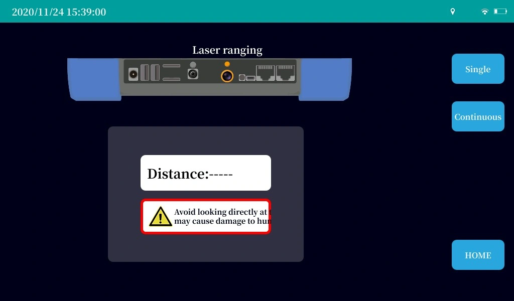 H720 OTDR 레이저 거리 측정 기능