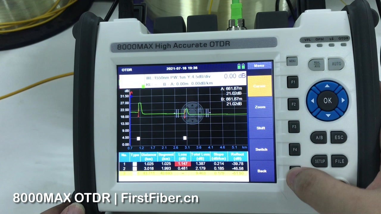 8000MAX High Accurate OTDR fiber optic tester