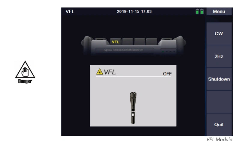 OTDR 8000MAX VFL 모듈
