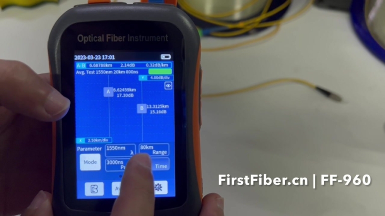 FirstFiber Technologies FF-960 Mini OTDR Reflectometer Video Demo