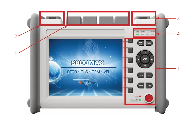 FirstFiber 8000MAX OTDR 광학 시간 영역 반사 측정기