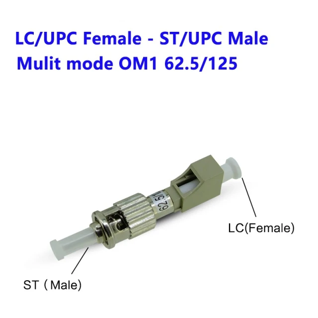 LC/UPC 암-ST/UPC 수 OM1 광섬유 어댑터